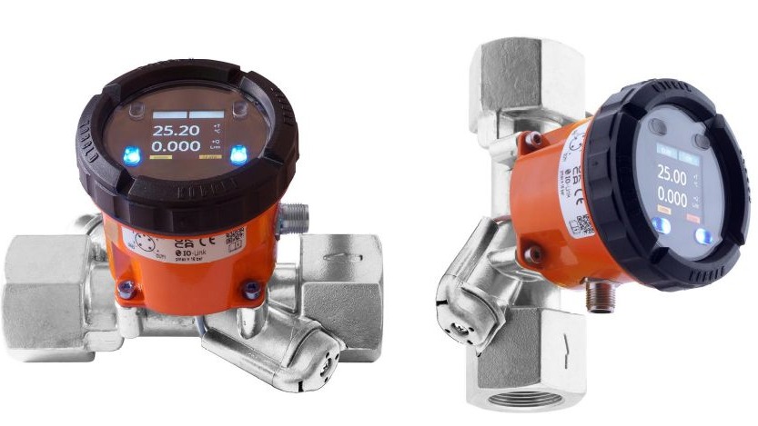 De Ultrasone flowmeter combineert temperatuur gecompenseerde debietmeting met IO-Link